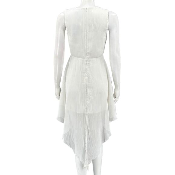 NBD Dress Womens Small Ivory Lexi Midi Sleeveless Plunge V-Neck Sexy Party Club - Picture 5 of 9